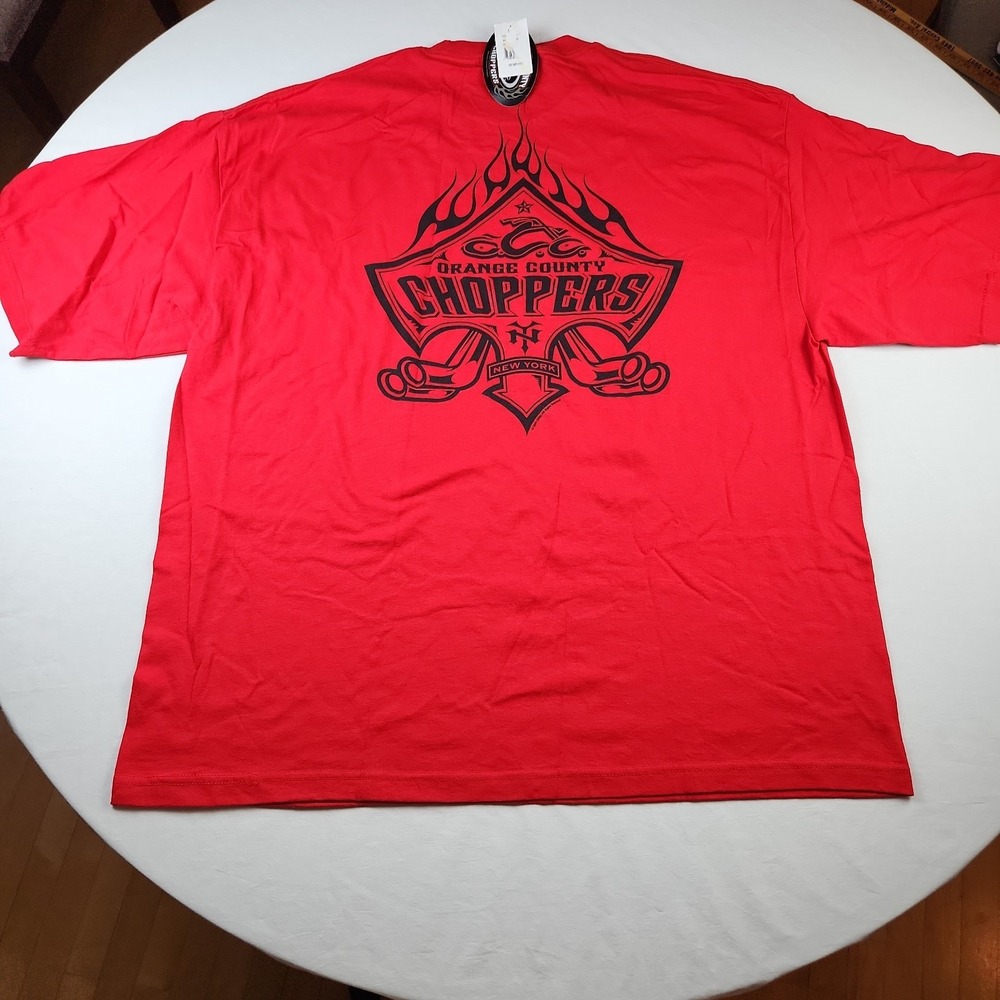 VTG 2004 Orange County Choppers Red T-Shirt Mens 3XL NWT Motorcycle Biker Tee